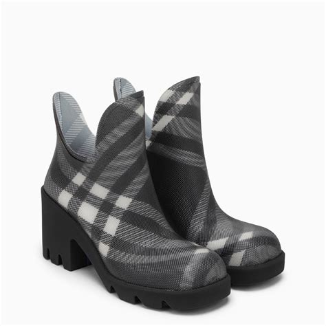 Burberry Marsh Checked Ankle Boots Black White (Women's)